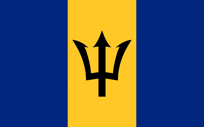巴巴多斯國旗圖片